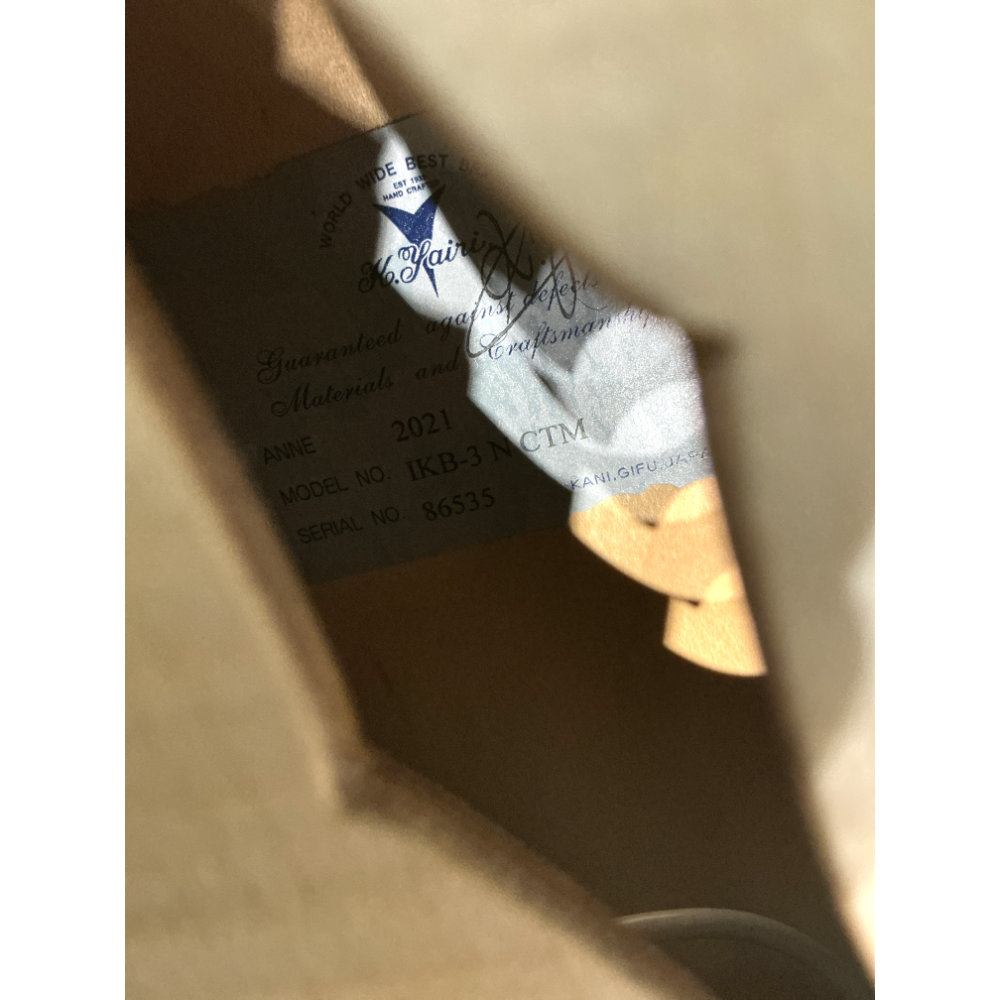 【中古】K.YAIRI Kヤイリ IKB-3 N CTM 2021年製 フレットレス エレクトリックアコースティックベース ハードケース付き シリアル番号画像