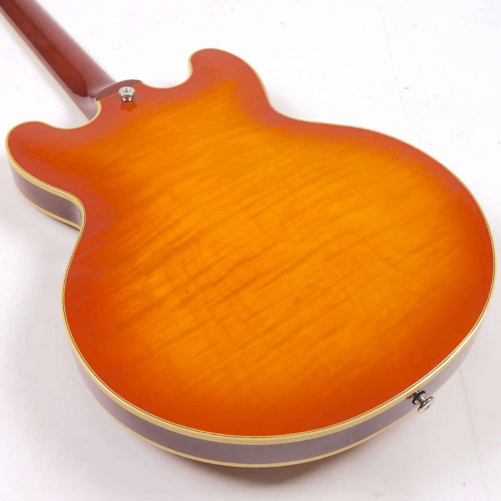 【中古】 エレキギター Fujigen MSA-HP Orange Burst MasterField 2008年製 フジゲン マスターフィールド セミアコースティックギター 日本製 バック