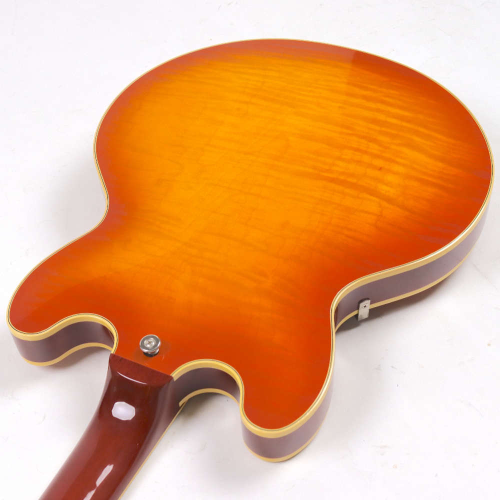 【中古】 エレキギター Fujigen MSA-HP Orange Burst MasterField 2008年製 フジゲン マスターフィールド セミアコースティックギター 日本製 ネックジョイント側