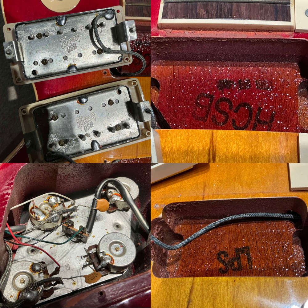 【中古】 エレキギター Gibson Les Paul Standard Heritage Cherry Sunburst 1993年製 ギブソン レスポールスタンダード チェリーサンバースト 内部