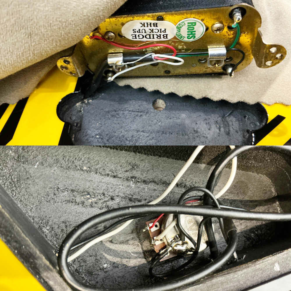 【中古】 エレキギター EVH Striped Series Black with Yellow Stripes 2013年製 Eddie Van Halen Signature Model エディ・ヴァン・ヘイレン 内部