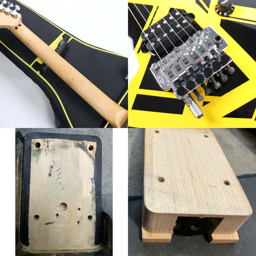 【中古】 エレキギター EVH Striped Series Black with Yellow Stripes 2013年製 Eddie Van Halen Signature Model エディ・ヴァン・ヘイレン 内部 傷