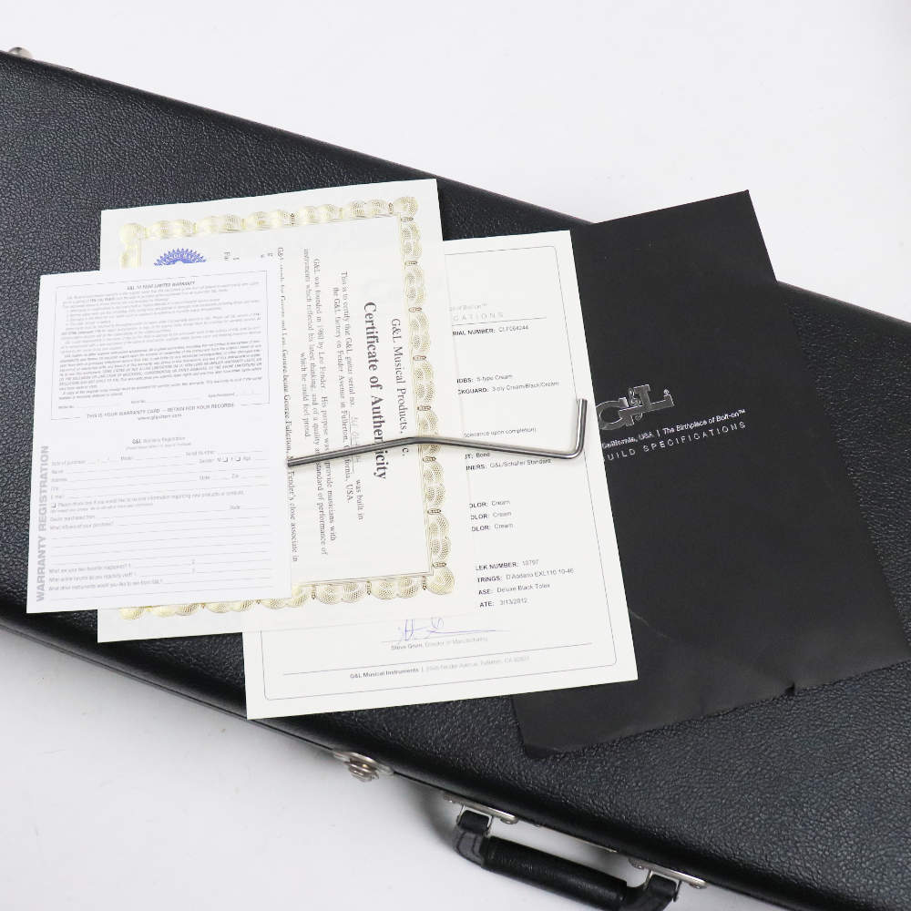 【中古】 エレキギター G&L USA Legacy Vintage White Rosewood FingerBoard Custom Built 2012年製 ストラトタイプ レガシー 付属品画像