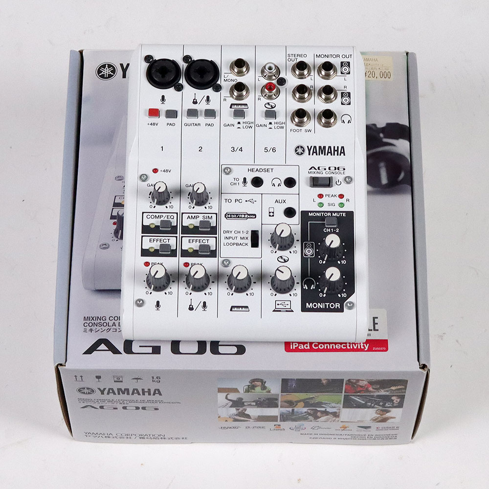 【中古】 ミキサー ヤマハ YAMAHA AG06 W ライブストリーミングミキサー ホワイト