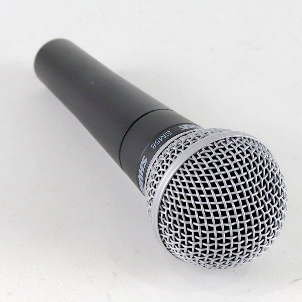 【中古】 マイク ダイナミックマイク ボーカル用 SHURE SM58 シュアー 58 ゴッパ シュア グリル側