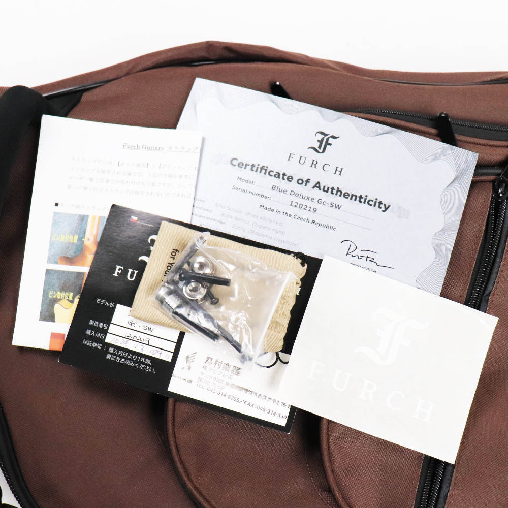 【中古】 アコースティックギター FURCH Blue Deluxe GC-SW フォルヒ ブルーデラックス コンター付きボディー スプルーストップ ブラックウォルナットバック&サイド 付属品画像
