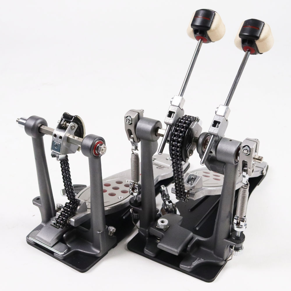 【中古】 ドラムツインペダル パール Pearl P-2052C ELIMINATOR REDLINE DOUBLE PEDAL 本体画像 斜め