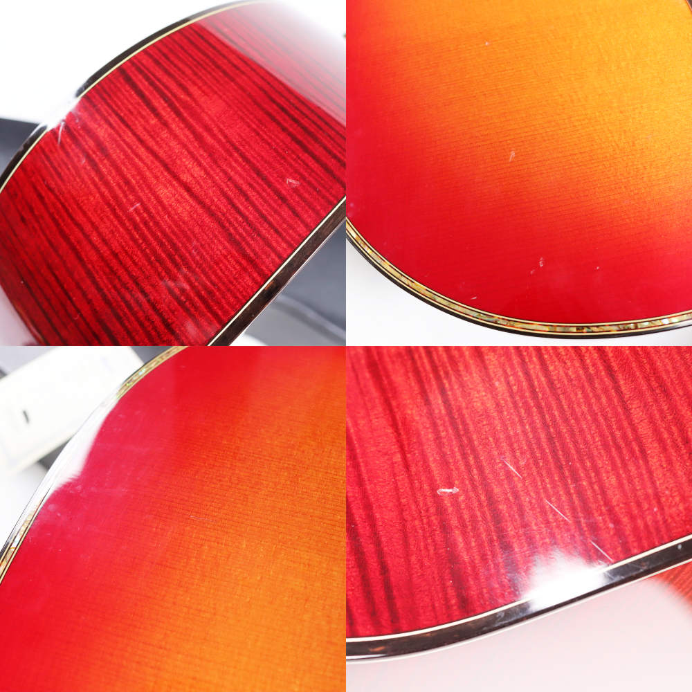 【中古】 アコースティックギター Headway HC-Custom Cherry Sunburst 2009年頃製 スプルーストップ フレイムメイプルバック&サイド ヘッドウェイ 傷