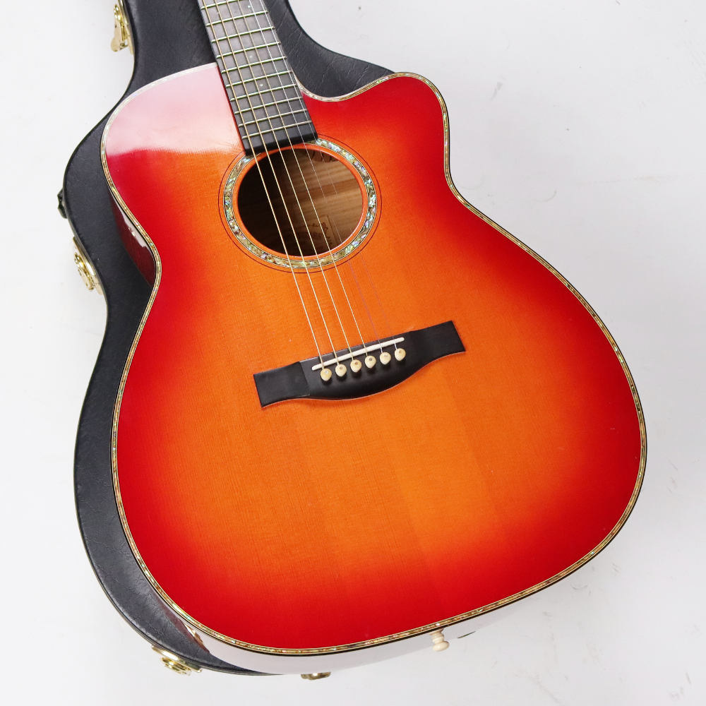 【中古】 アコースティックギター Headway HC-Custom Cherry Sunburst 2009年頃製 スプルーストップ フレイムメイプルバック&サイド ヘッドウェイ ボディ画像