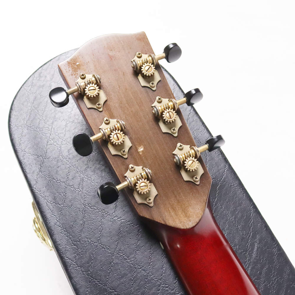 【中古】 アコースティックギター Headway HC-Custom Cherry Sunburst 2009年頃製 スプルーストップ フレイムメイプルバック&サイド ヘッドウェイ ヘッド裏画像