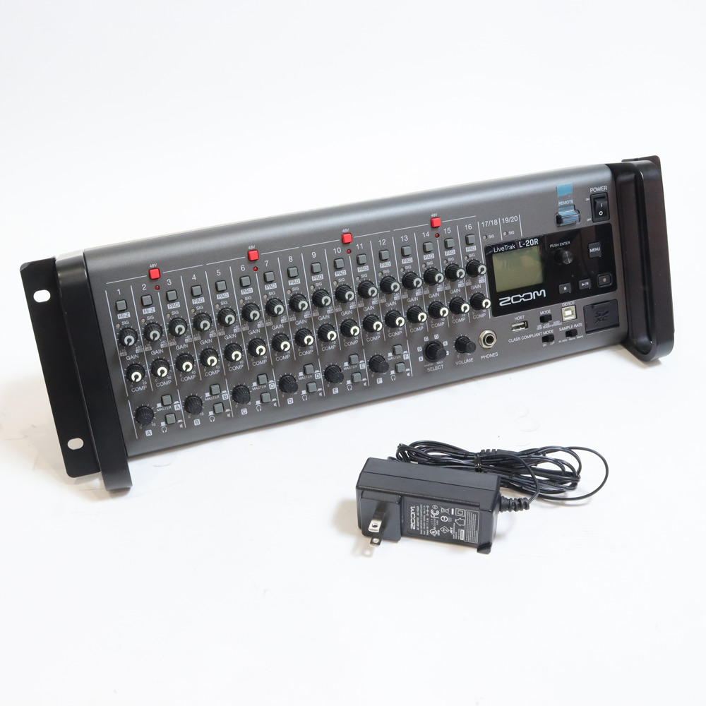 【中古】 ZOOM LIVETRAK L-20R MTR デジタルミキサー ラックマウント対応