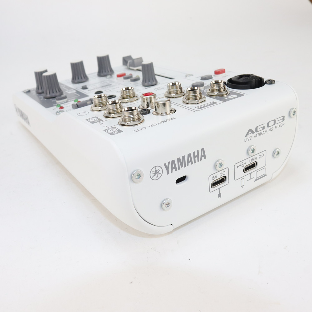 【中古】 ミキサー ヤマハ YAMAHA AG03 mk2 W ライブストリーミングミキサー ホワイト 詳細画像