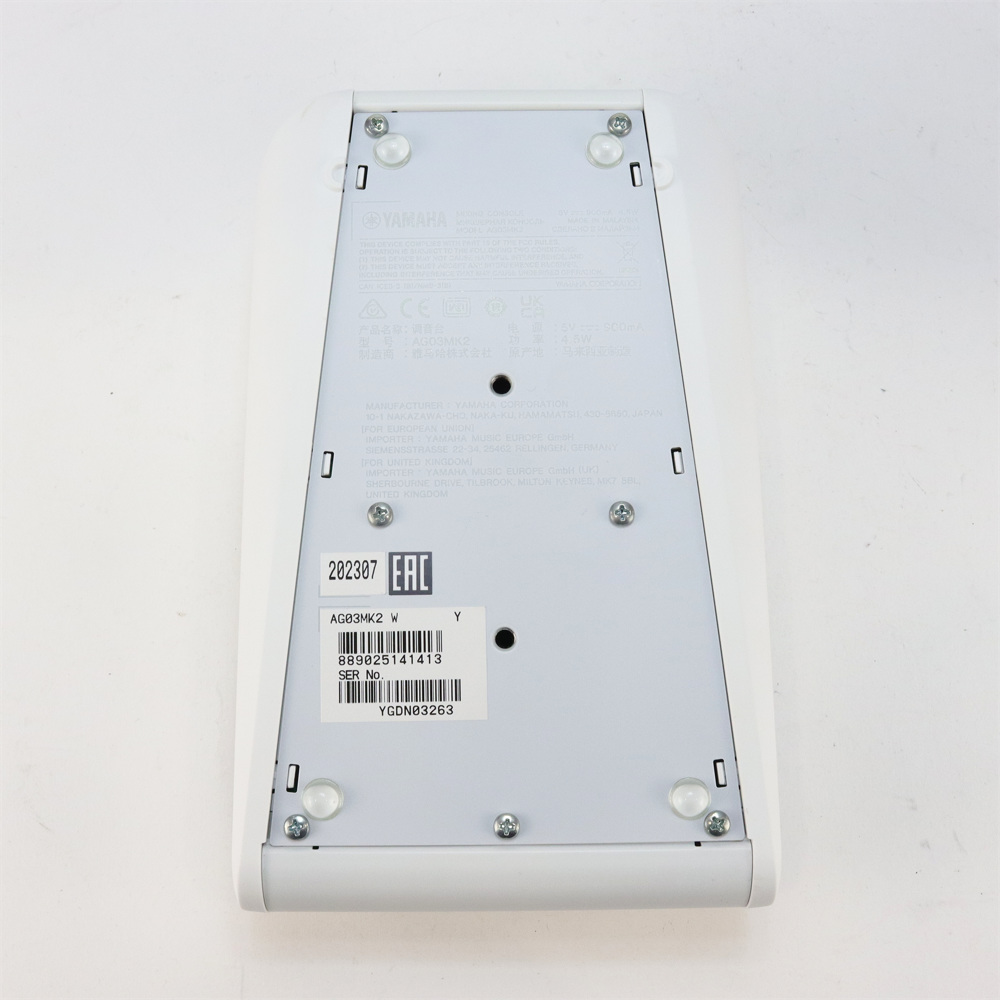 【中古】 ミキサー ヤマハ YAMAHA AG03 mk2 W ライブストリーミングミキサー ホワイト 詳細画像