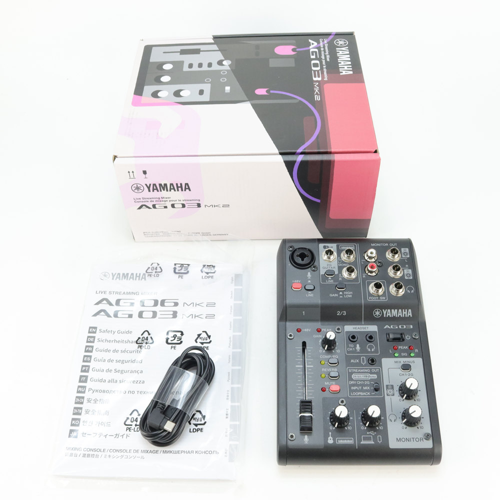 【中古】 ミキサー ヤマハ YAMAHA AG03 mk2 ライブストリーミングミキサー