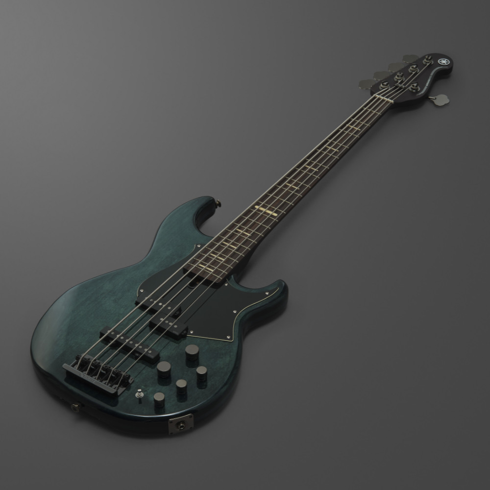 YAMAHA ヤマハ BB735A IDB Indigo Blue 5弦エレキベース 斜めアングル画像2