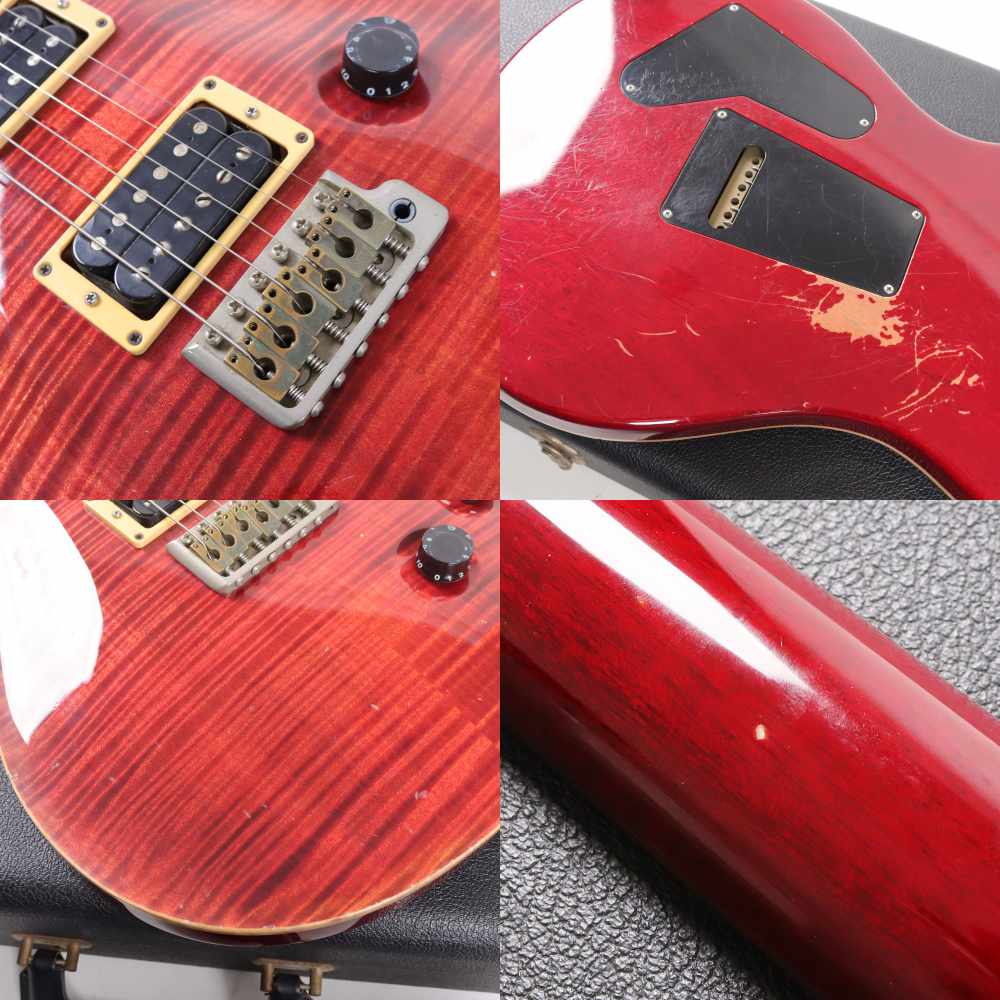 【中古】 エレキギター PRS Custom 24 10Top Black Cherry 5way Rotary Sw. 2004年製 白濁あり ポールリードスミス カスタム24 Paul Reed Smith HFS Vintage Bassピックアップ搭載 ブラックチェリー 傷