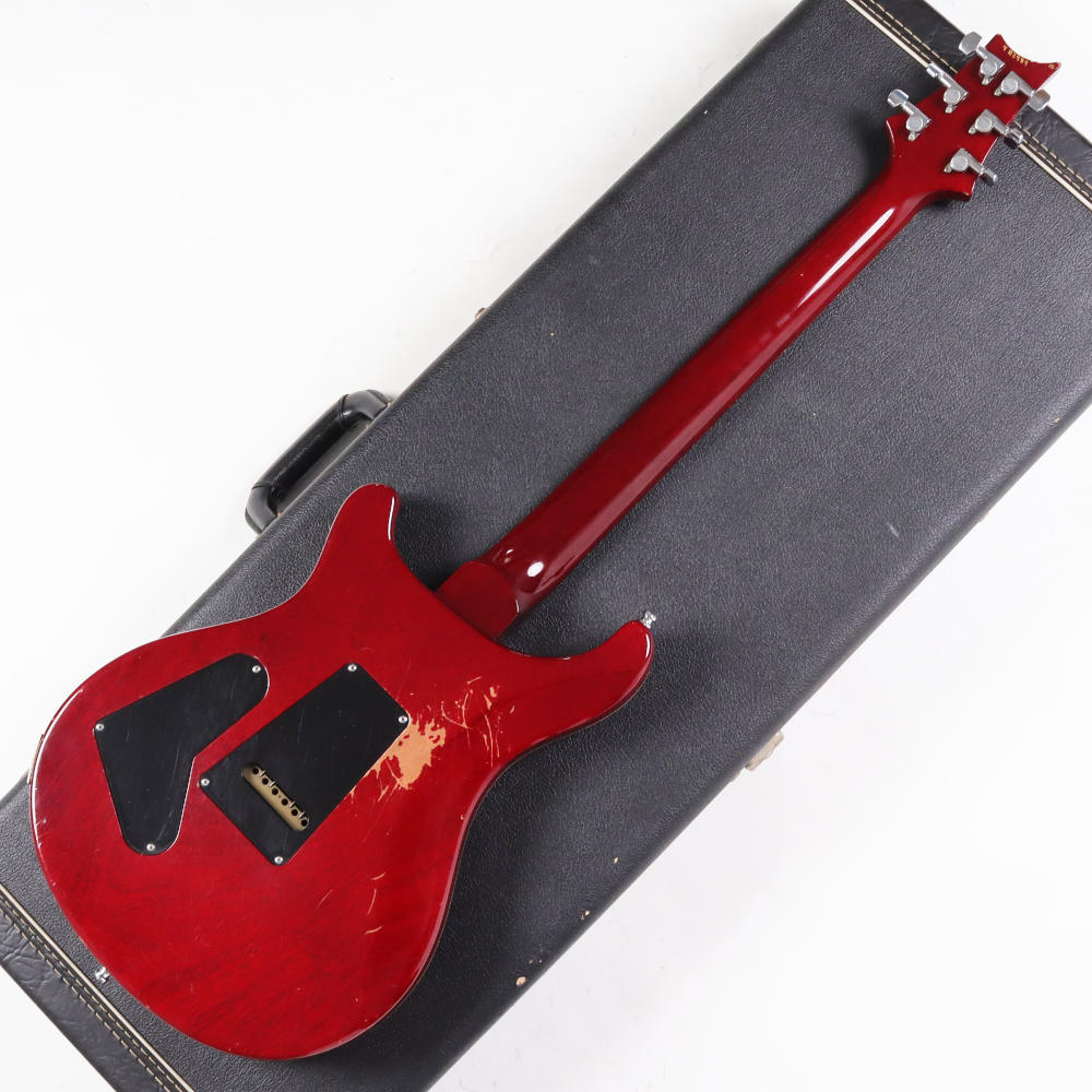 【中古】 エレキギター PRS Custom 24 10Top Black Cherry 5way Rotary Sw. 2004年製 白濁あり ポールリードスミス カスタム24 Paul Reed Smith HFS Vintage Bassピックアップ搭載 ブラックチェリー ボディバック画像 
