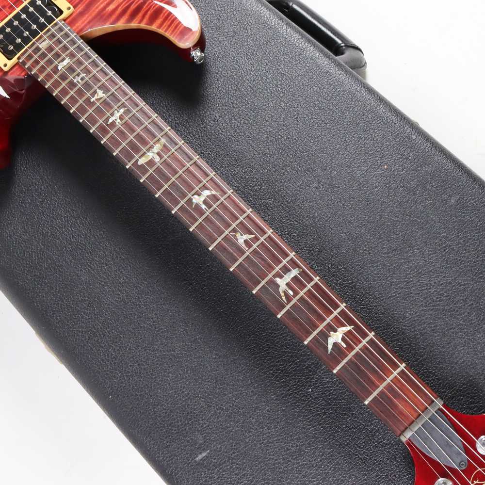 【中古】 エレキギター PRS Custom 24 10Top Black Cherry 5way Rotary Sw. 2004年製 白濁あり ポールリードスミス カスタム24 Paul Reed Smith HFS Vintage Bassピックアップ搭載 ブラックチェリー ネック