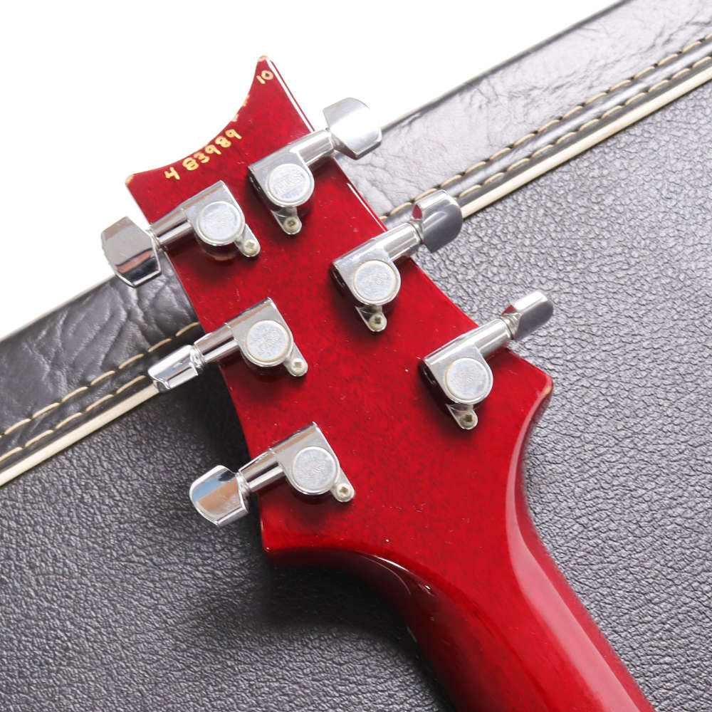 【中古】 エレキギター PRS Custom 24 10Top Black Cherry 5way Rotary Sw. 2004年製 白濁あり ポールリードスミス カスタム24 Paul Reed Smith HFS Vintage Bassピックアップ搭載 ブラックチェリー ヘッド裏画像