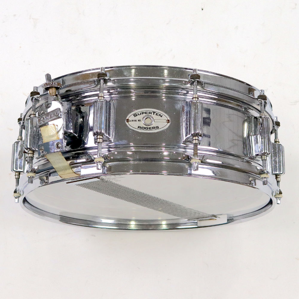 【中古】 スネアドラム ロジャース Rogers SUPERTEN SNARE DRUM 14x5 スネアドラム 正面