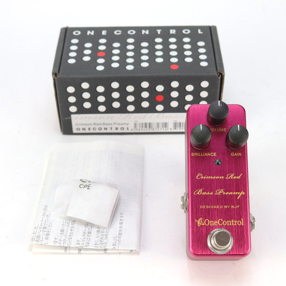 【中古】 ベースプリアンプ ONE CONTROL CRIMSON RED BASS PREAMP 旧デザイン ワンコントロール クリムゾンレッド ワンコン