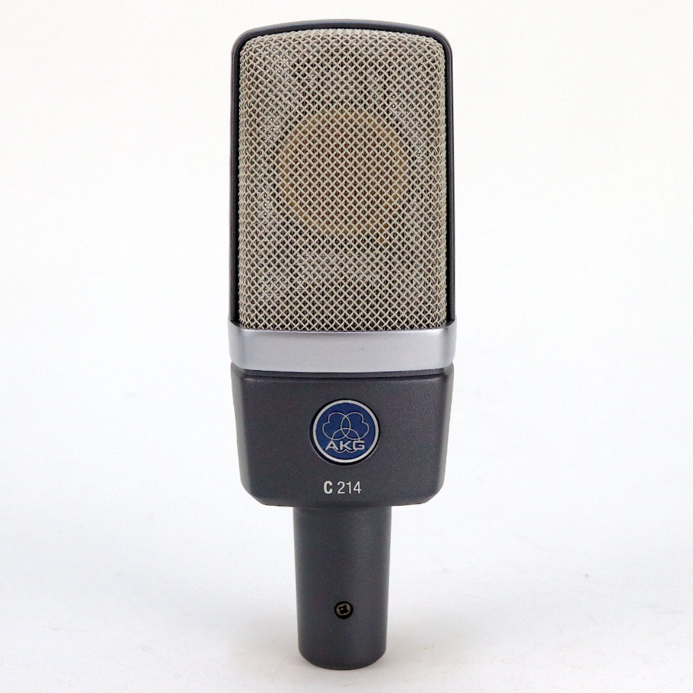 【中古】 マイク AKG C214 コンデンサーマイク 正面