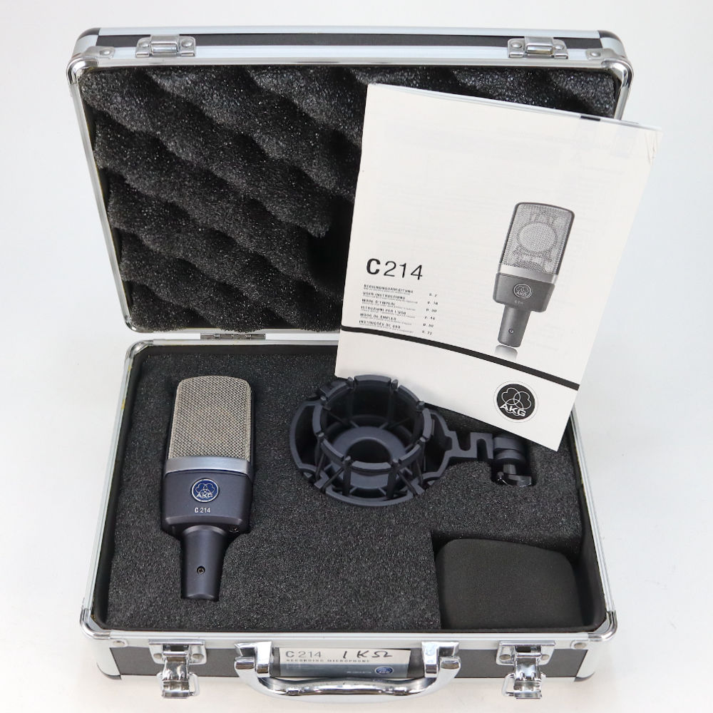 【中古】 マイク AKG C214 コンデンサーマイク 付属品