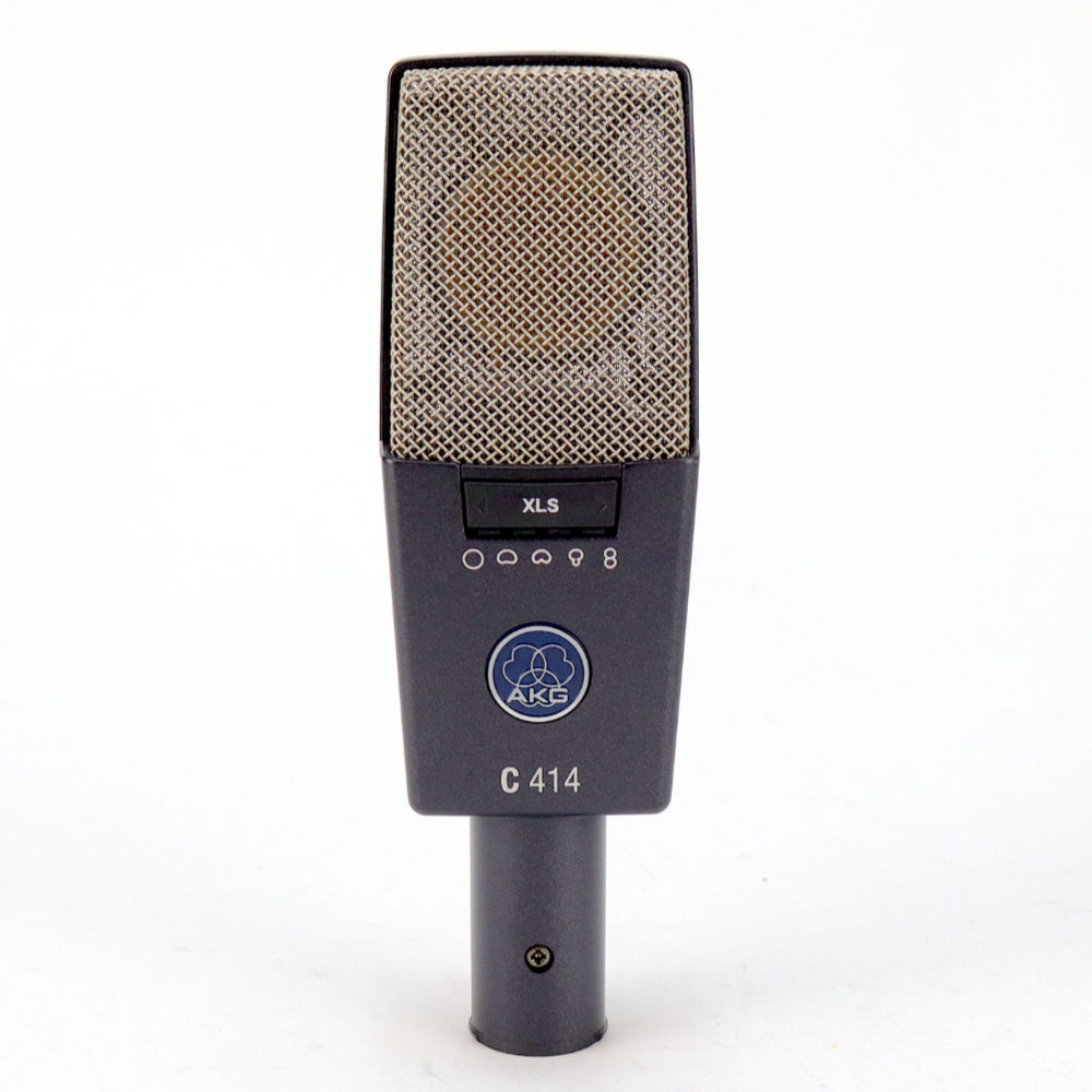 【中古】 マイク AKG C414 XLS サイドアドレス型 コンデンサーマイクロホン アカゲ アーカーゲー C414 正面