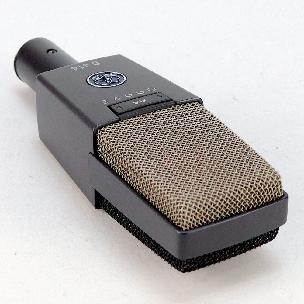 【中古】 マイク AKG C414 XLS サイドアドレス型 コンデンサーマイクロホン アカゲ アーカーゲー C414 グリル側