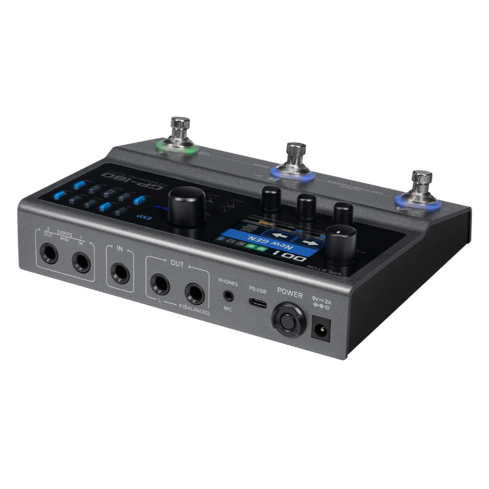 VALETON ヴェイルトン GP-180 マルチエフェクトプロセッサー マルチエフェクター リア斜めアングル画像