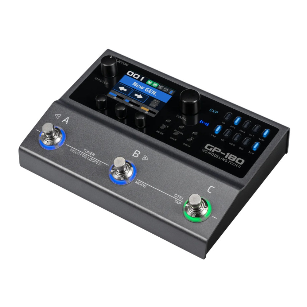 VALETON ヴェイルトン GP-180 マルチエフェクトプロセッサー マルチエフェクター 斜めアングル画像