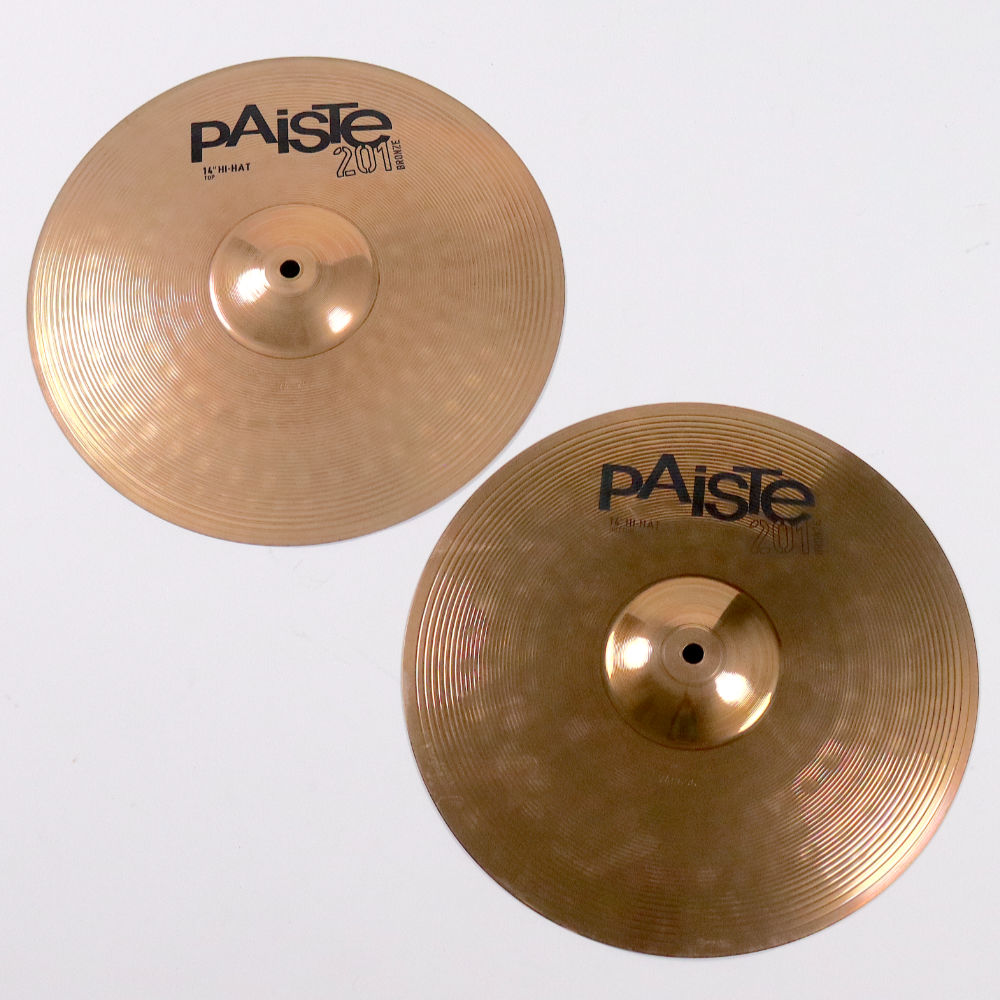 【中古】 ハイハットシンバル ペア パイステ PAISTE 201 BRONZE HIHAT 14インチ ペア