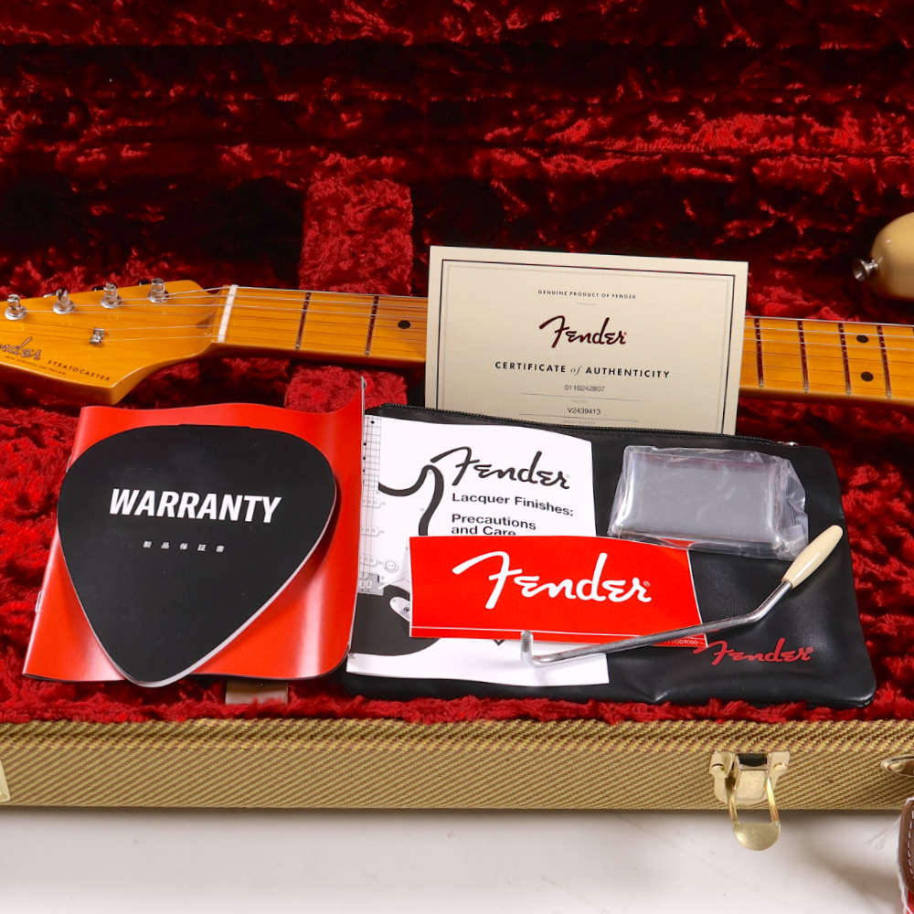 【中古】 エレキギター 左用 Fender American Vintage II 1957 Stratocaster Left-Hand Maple Fingerboard Vintage Blonde 2024年製 フェンダー ストラトキャスター アメビン レフティー 付属品