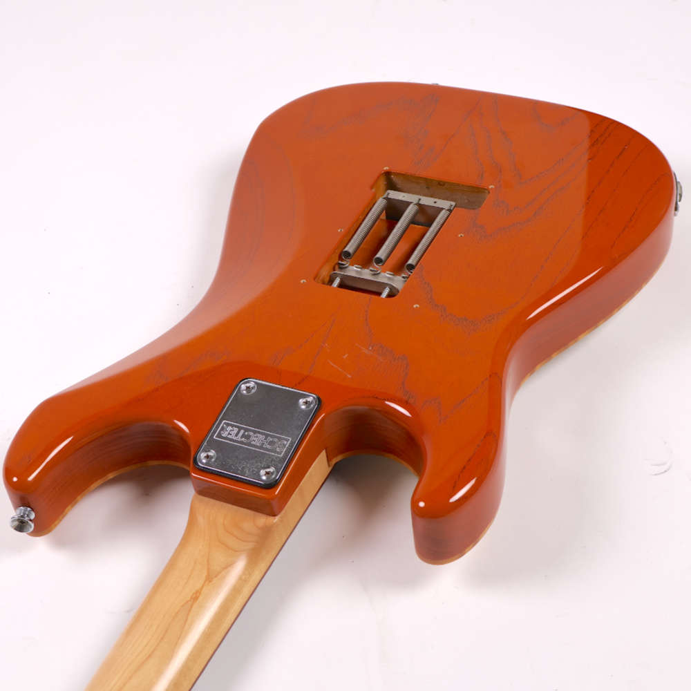 【中古】 エレキギター SCHECTER EX-24-CUSTOM AMBER Quilted Maple Top EX-V シェクター EXCEED エクシード ネックヒール側