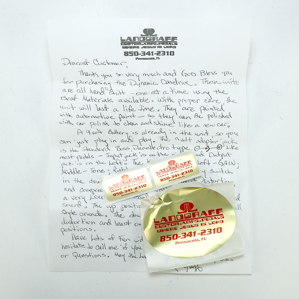 【中古】 エフェクター Landgraff Dynamic Over Drive ランドグラフ ダイナミックオーバードライブ #935 付属品
