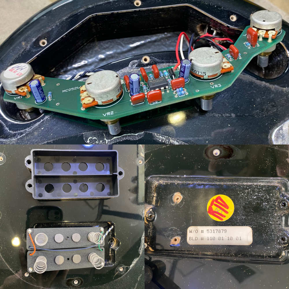 【中古】 MUSIC MAN ミュージックマン StingRay スティングレイ Black / M 2007年製 エレキベース 内部 