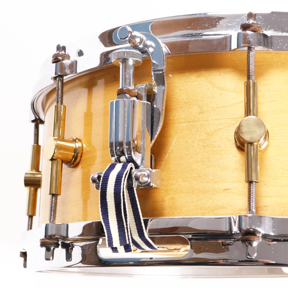 【中古】 スネアドラム カノウプス CANOPUS M-1455 The Maple Snare Drum 14x5.5 メイプルシェル ストレイナー 