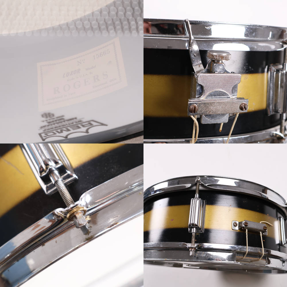 【中古】 スネアドラム ロジャース Rogers LUXOR SNARE DRUM 14x5 スネアドラム 傷