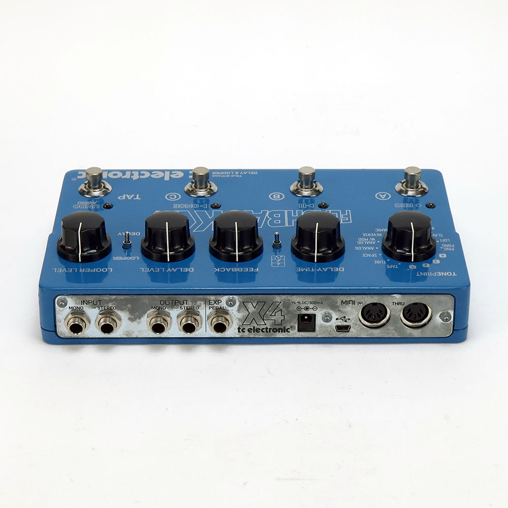 【中古】 ディレイ ルーパー エフェクター tc electronic Flashback X4 Delay & Looper ギターエフェクター 背面