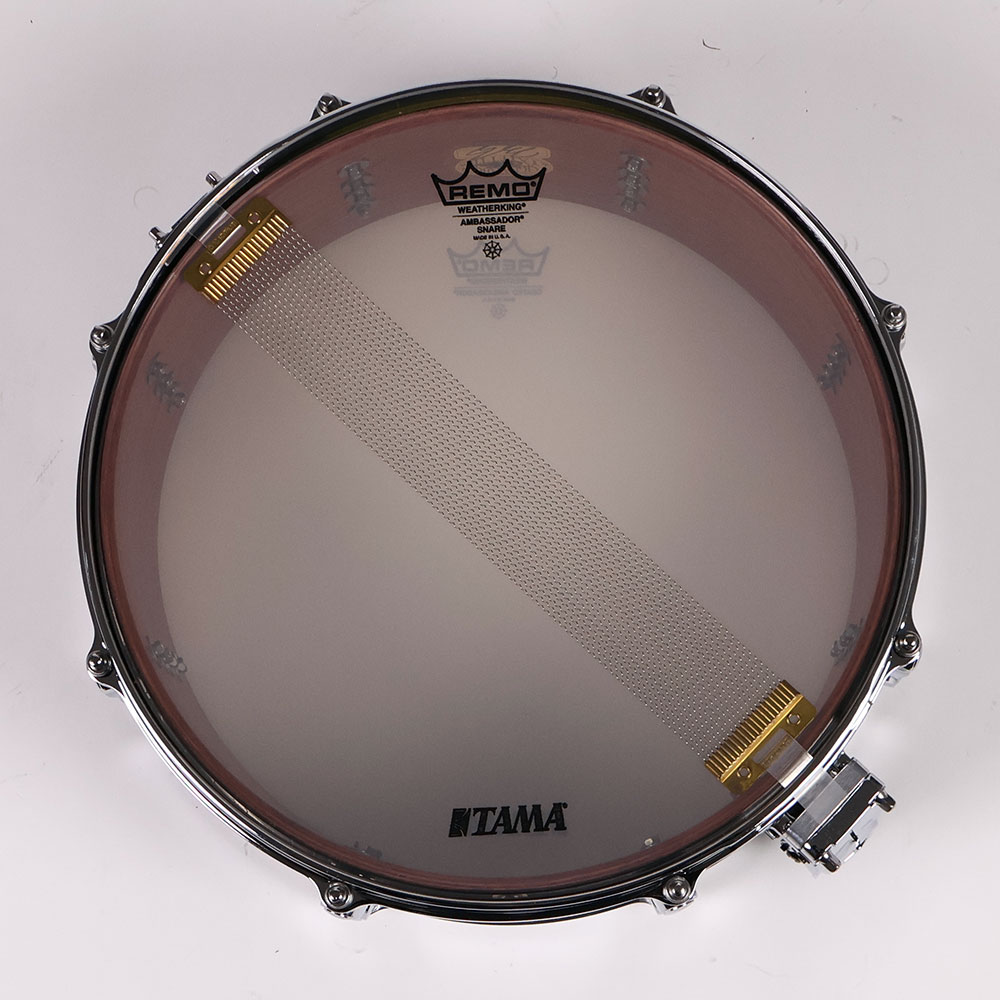 【中古】 スネアドラム タマ TAMA MP1455BU 14x5.5 マイク・ポートノイ シグネチャースネアドラム 裏面