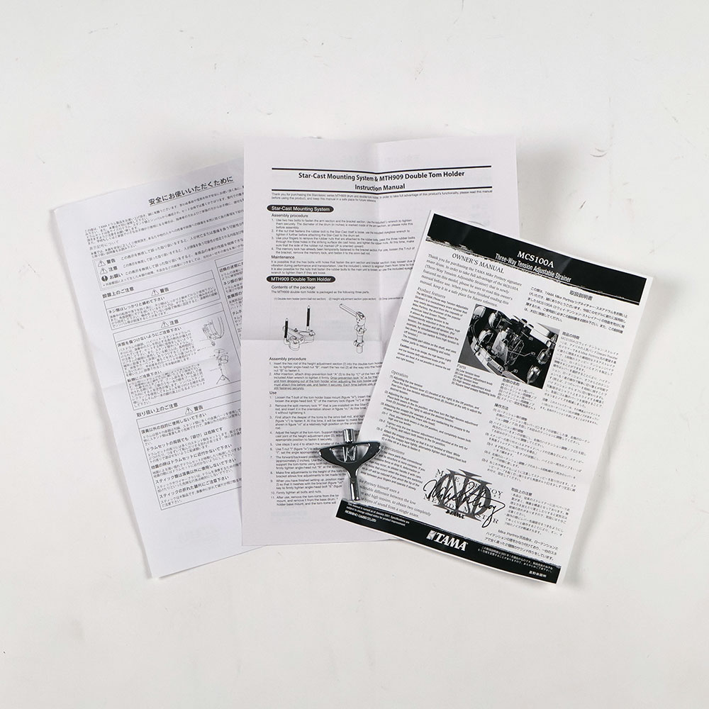 【中古】 スネアドラム タマ TAMA MP1455BU 14x5.5 マイク・ポートノイ シグネチャースネアドラム 付属品