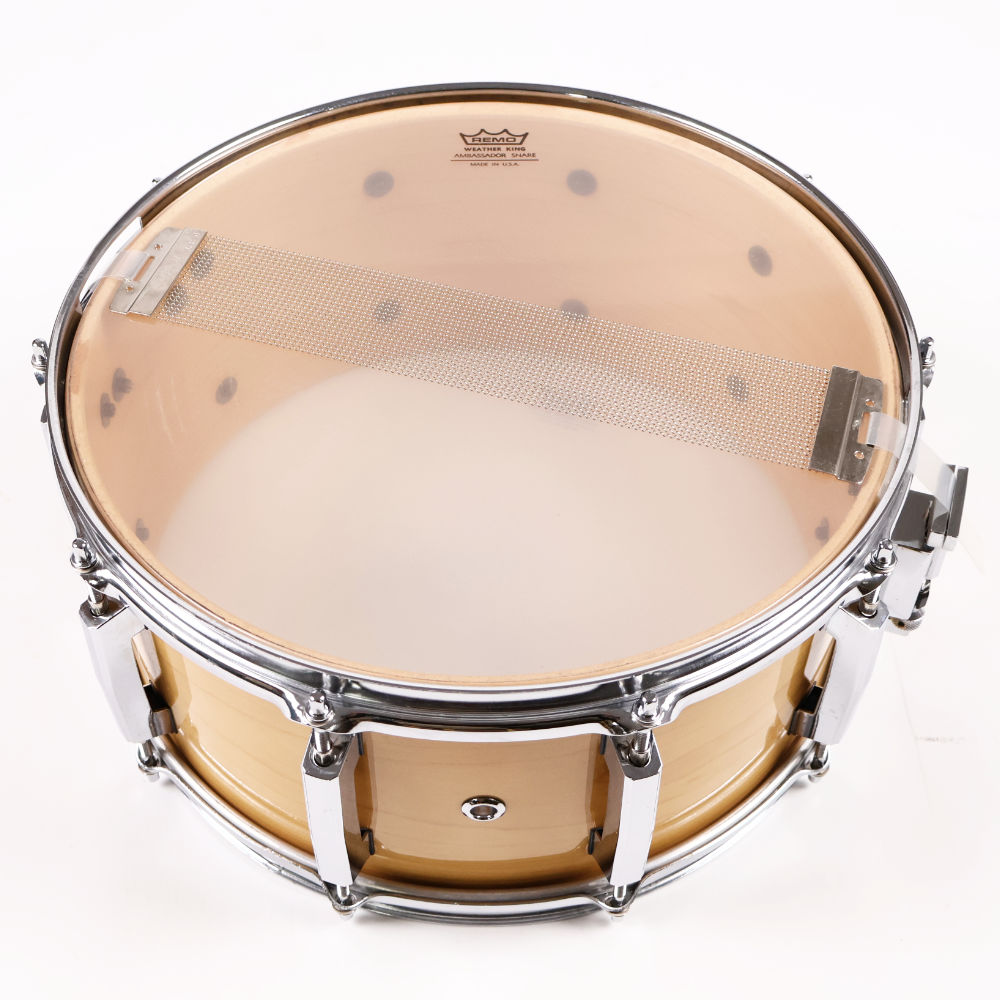 【中古】 スネアドラム パール Pearl Custom Classic ONE PIECE MAPLE SHELL 14x5.5 Made in Japan 本体画像 裏 