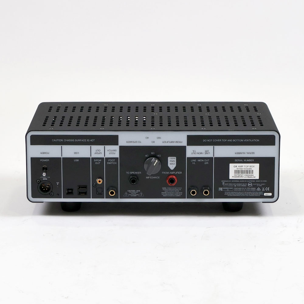 【中古】Universal Audio OX Amp Top Box リアクティブロードボックス 背面