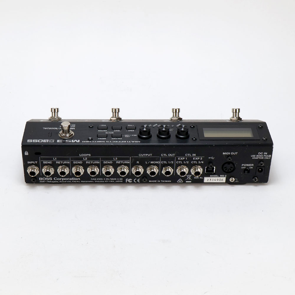 【中古】 BOSS MS-3 Multi Effects Switcher マルチエフェクター&スイッチャーシステム 背面