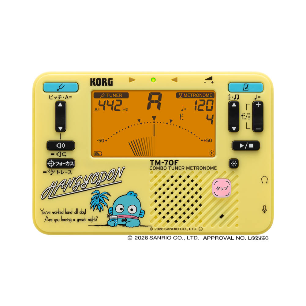 チューナーメトロノーム コルグ KORG TM-70C SHG ハンギョドン クリップマイク付き 吹奏楽 管楽器 弦楽器 ブラスバンド オーケストラ