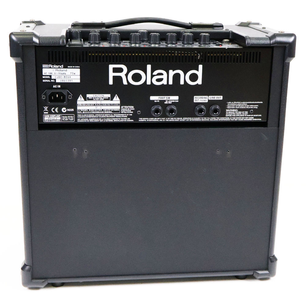 【中古】 ギターアンプ ROLAND CUBE-80GX 80W 高出力 コンパクト ギターコンボアンプ 本体画像 裏