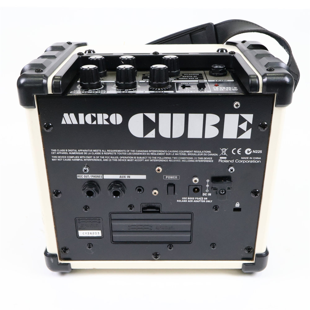 【中古】 ギターアンプ Roland ローランド MICRO CUBE WHITE コンボアンプ 詳細画像
