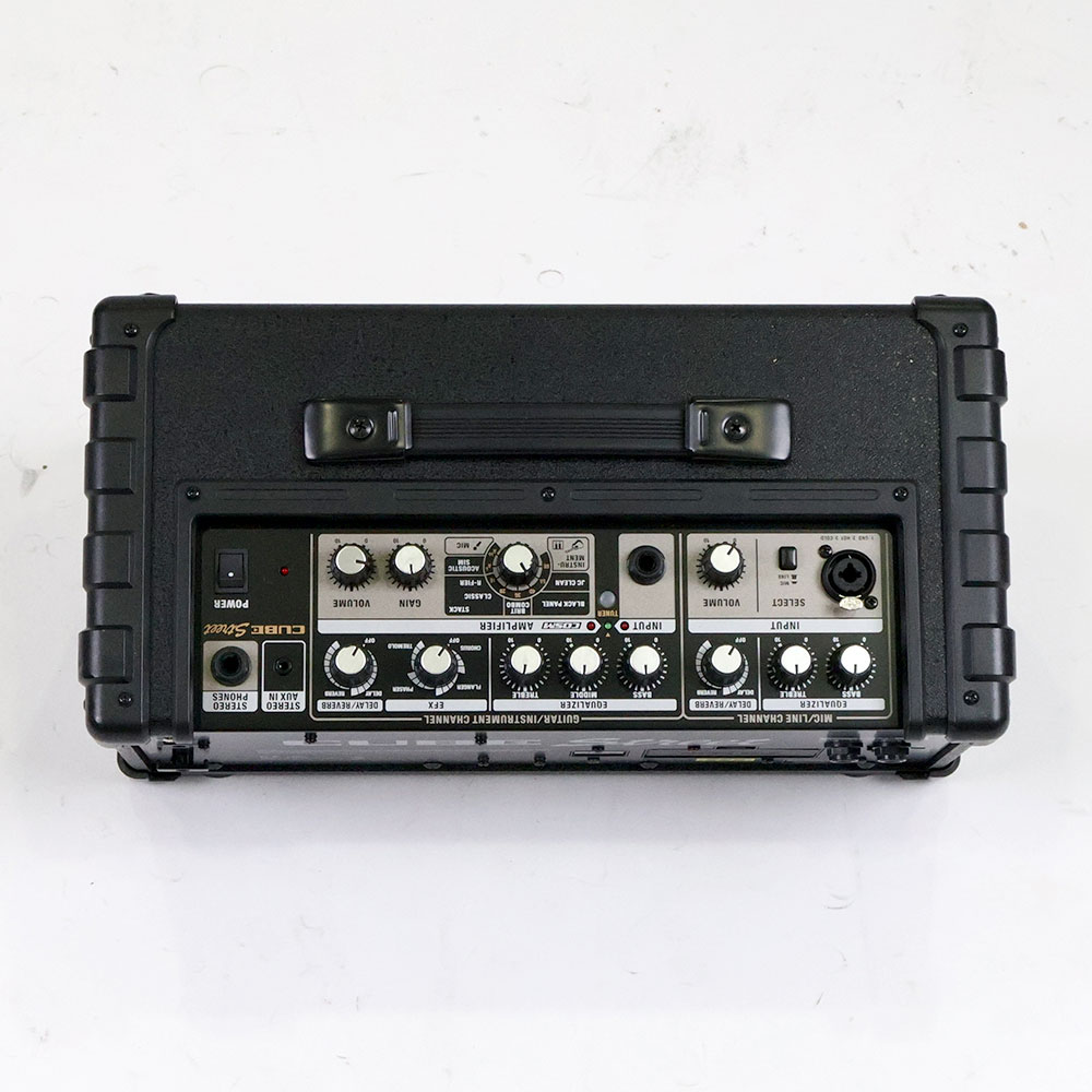 【中古】 ギターアンプ ローランド ROLAND CUBE Street BK 乾電池駆動パフォーマンス用ステレオアンプ ギターアンプ コントロールパネル