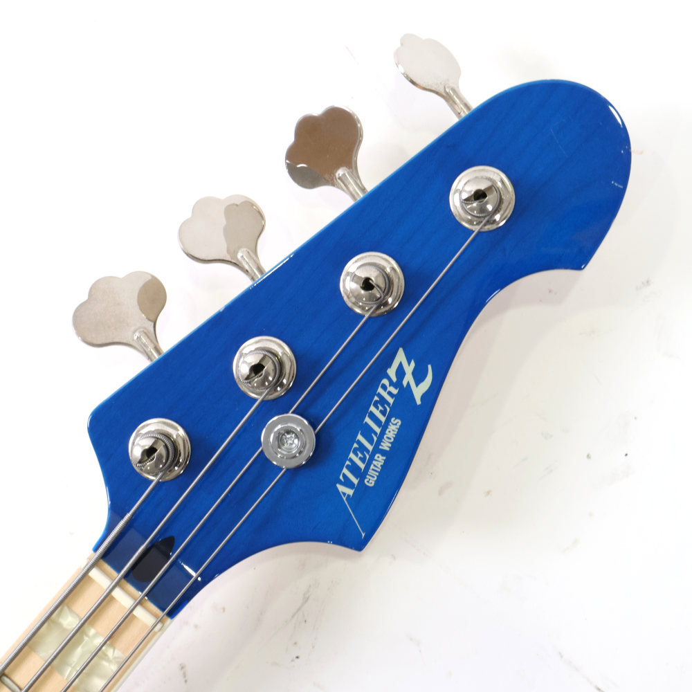 【中古】 エレキベース ATELIER Z M245 Transparent Blue マッチングヘッド アトリエZ 4弦ベース 詳細画像
