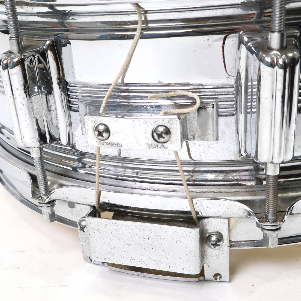【中古】 スネアドラム ロジャース Rogers DYNA-SONIC COB Chrome Over Brass shell 14x6.5 70s スネアドラム 詳細画像